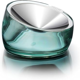 Felli Pet Oblik Whisker Fatigue Friendly Raised Cat Food Bowl Stainless Steel, Angled Shallow Dish, Tilted Flat Metal Feeder Elevated Slanted, Anti Vomit, No Mess Spill Proof (0.5Cups, Classic)