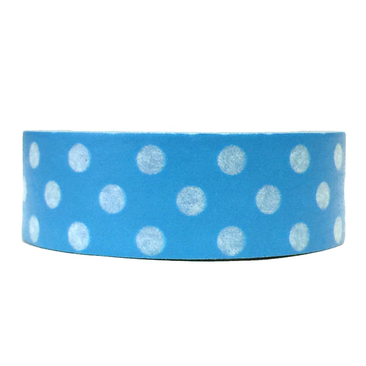 Wrapables Colorful Patterns Washi Masking Tape, True Blue Dots