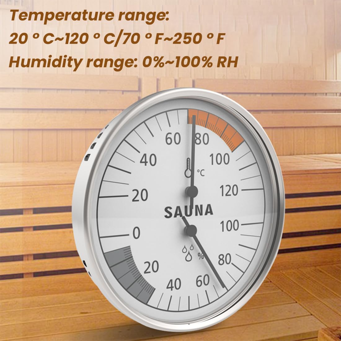 2in1 saunathermometer sauna thermometer hygrometer Besonders präzises Saunathermometer Automatische Kalibrierung-Hygrometer Thermometer Sauna
