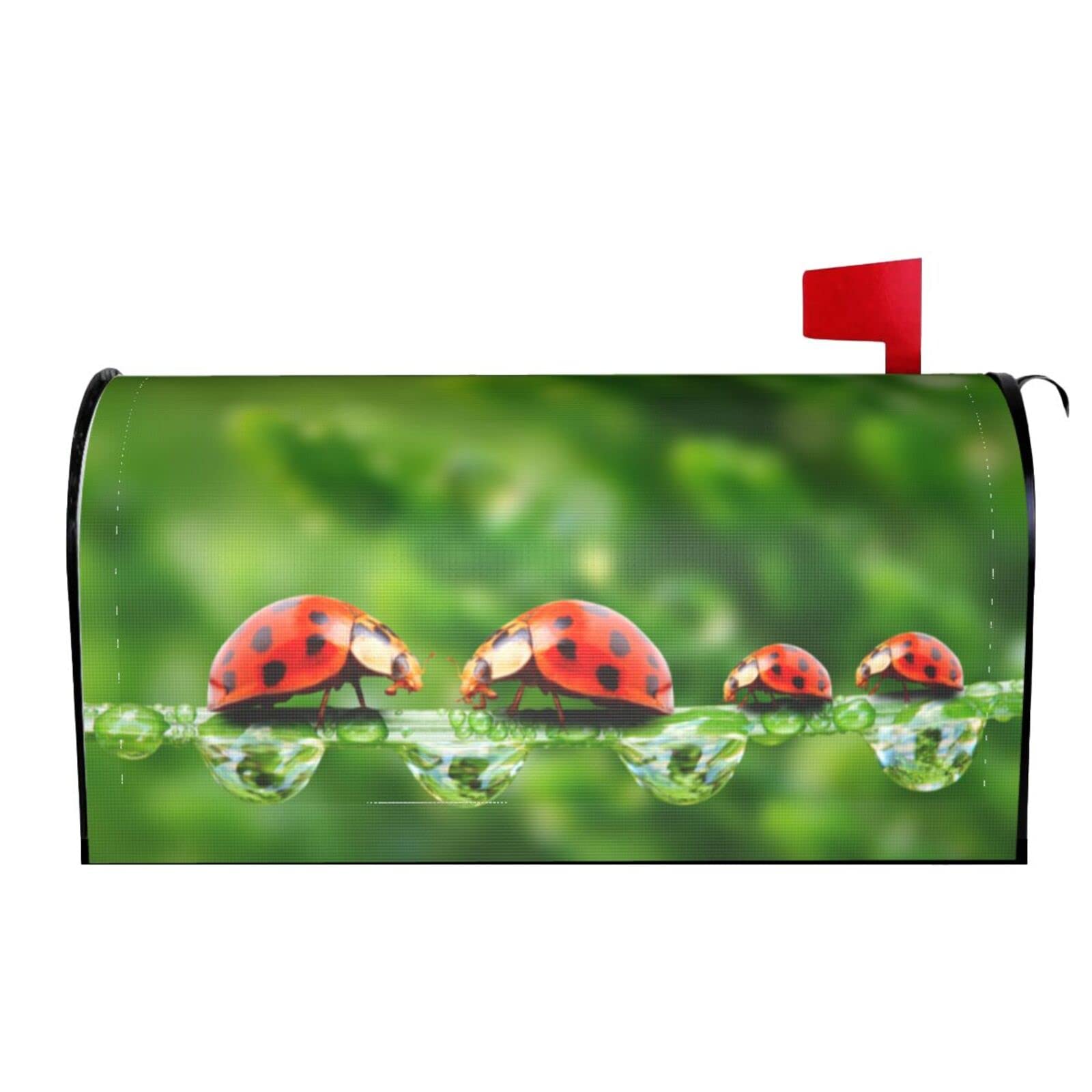 Oplp Funny Ladybug Magnetic Mailbox Cover - Waterproof, 21x18 Inch, Seasonal Decoration For Standard Metal Mailboxes - View #11