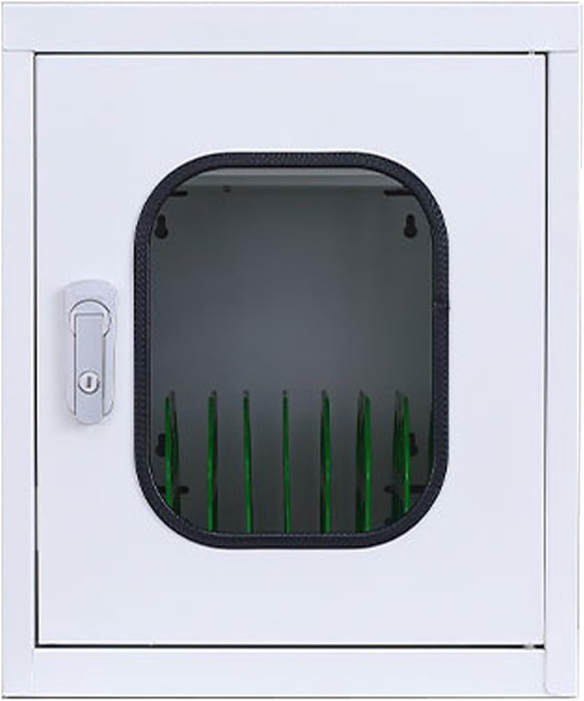 Mobile Phone Storage Box Transparent Acrylic Mobile Phone Security Locker with Key,Portable Tablet & Phone Charging Cabinet - 10-Slot Rechargeable Locker Storage Station for Tablets & Mobile