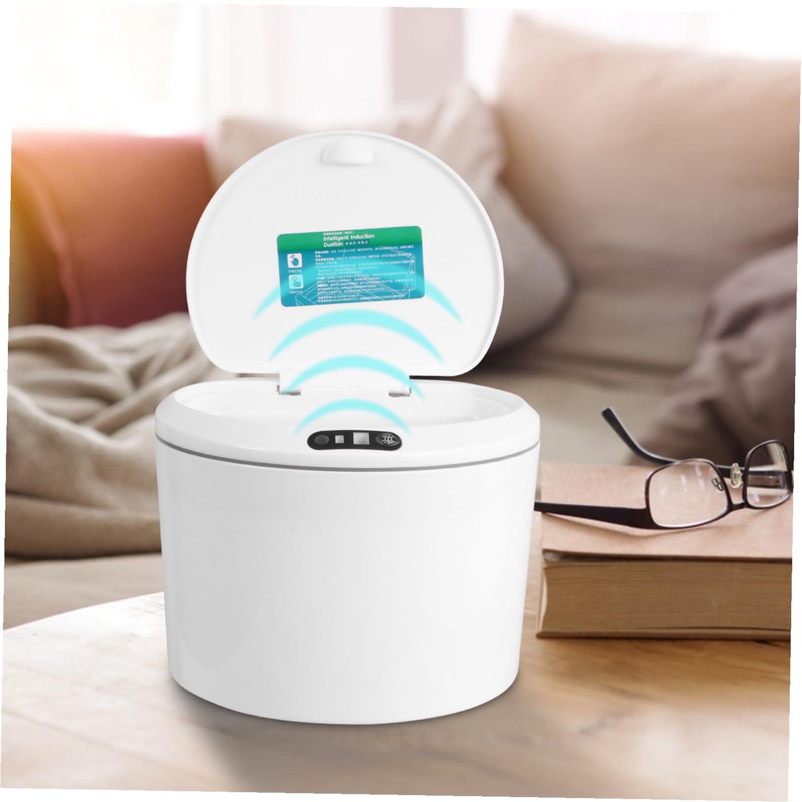 Uonlytech Intelligenter Auto Mülleimer aus Kunststoff mit Sensor Platzsparend und Vielseitig für Kochen und Reisen im Auto
