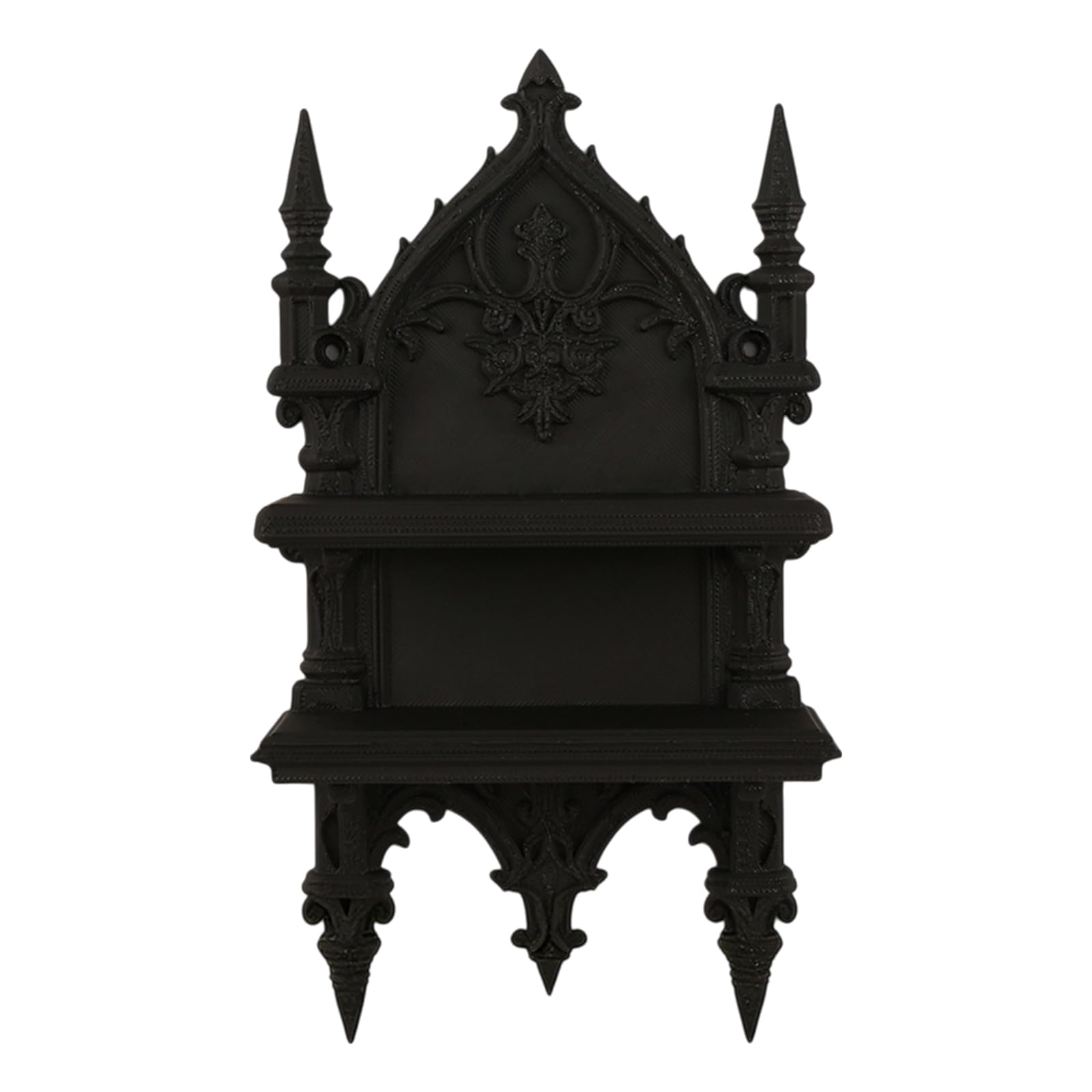 APGLSXY Gothics Dark Double Wall Shelf for Decor Storage Easy Install Display Rack Space Saving Organiser