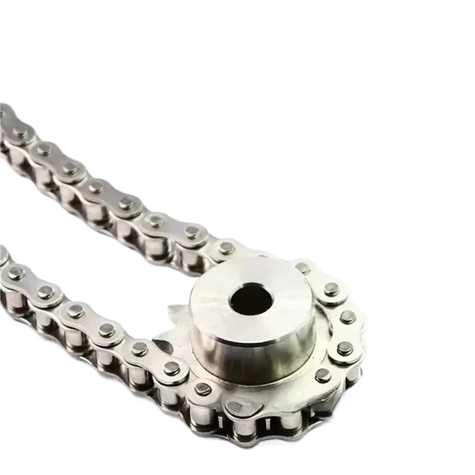 Rollenkette Aus Kohlenstoffstahl 304 Edelstahl-Rollenkette mit kurzer Teilung, industrielle Übertragungskette, 04C ~ 12A, 1 m/1,524 m Länge(L 1.524m,08B-1 (Pitch 12.7))
