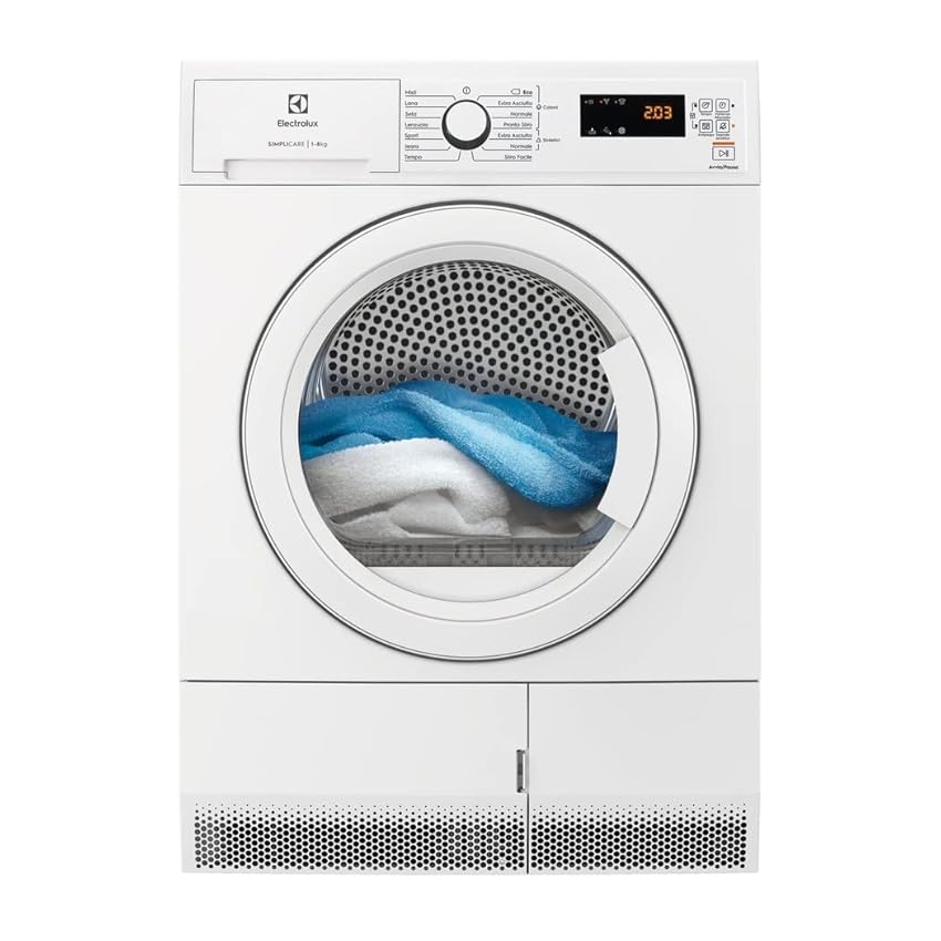 Immagine del prodotto Electrolux EDH4825TW Asciugatrice, Tecnologia SimpliCare System, Pompa di calore, 8 kg, Bianco, ‎59.6 x 62.3 x 85 cm