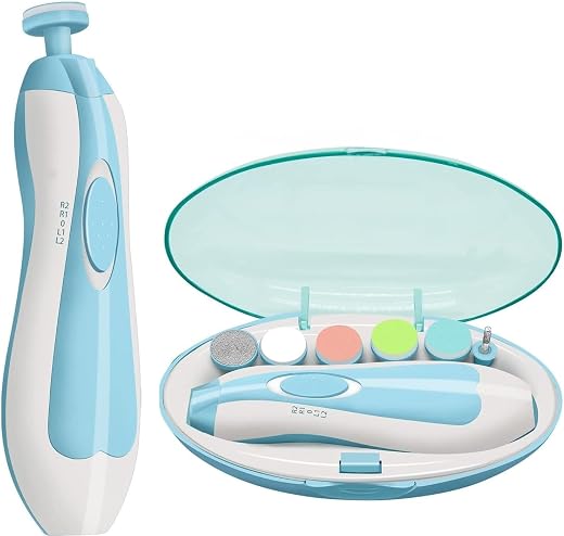 Electric Nail Trimmer For Baby, Baby Nail Trimmer, Baby Nail Cutter, Nail Trimmer For New Born Baby, Kids Nail Cutter With Light (Multi Colour), 1 Set