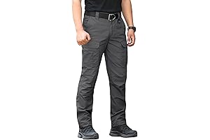 Lightweight Ripstop Tactical Hiking Pants for Men, EDC Pocket, Water-Resistant & Durable