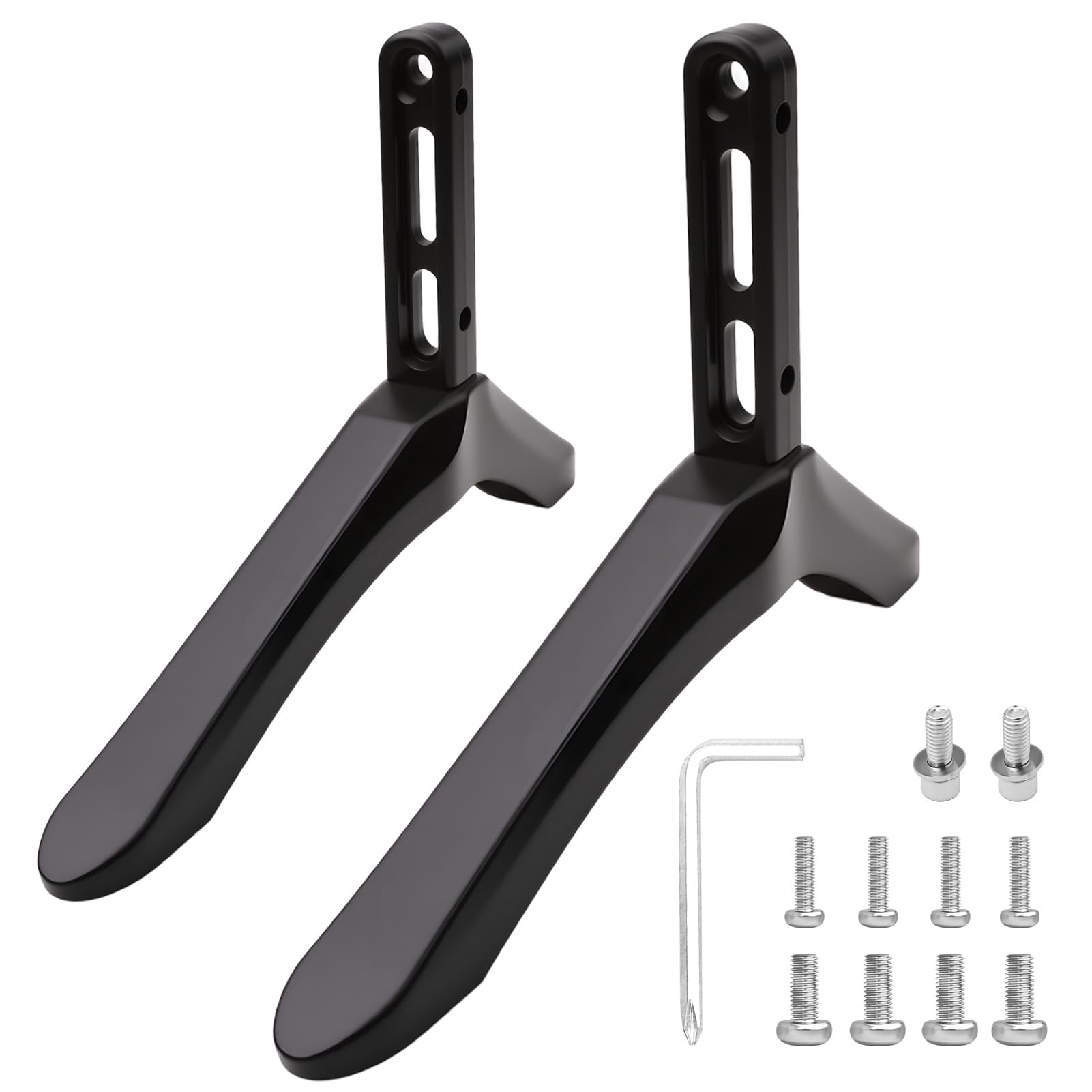 Pied TV Universel pour Téléviseurs de 32 à 65 Pouces Support TV Piédestal Remplacement de Base de Meuble TV avec Jeu Vis Et Patins Antidérapants Pied pour Samsung LG TCL