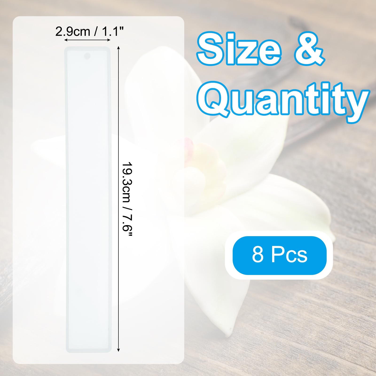 PATIKIL 8 Pcs Bookmark Resin Mould - Image 2