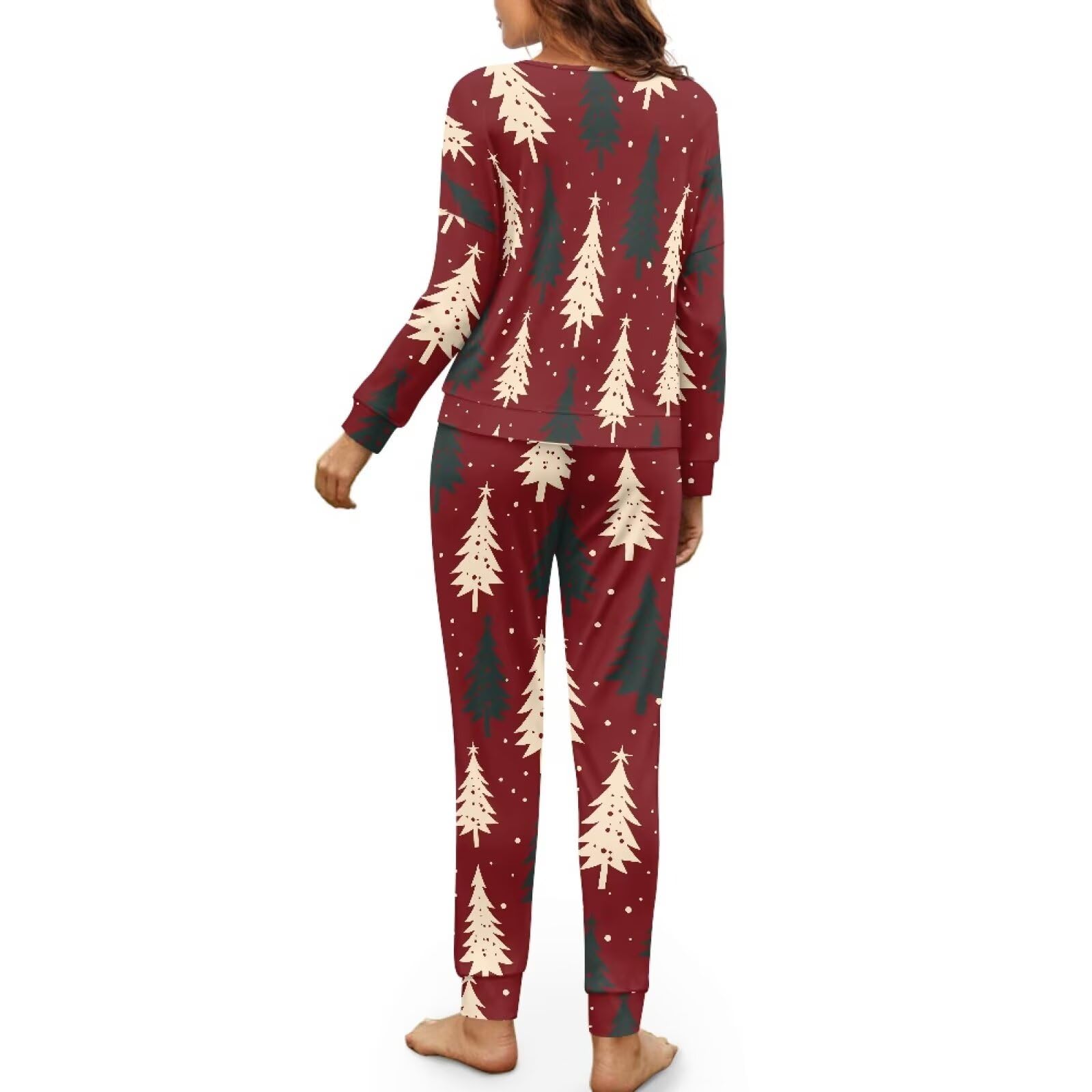 Conjunto de pijama para mujer, con cordón, camisa de manga larga y pantalones largos, suave, con bolsillos, tallas S-XXL