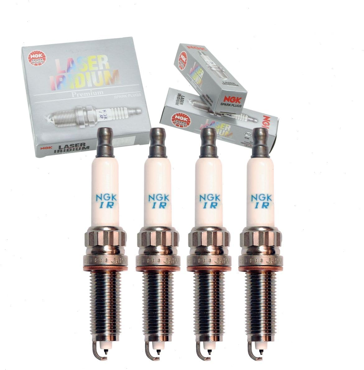 4 pc NGK Laser Iridium Spark Plugs compatible with BMW 320i 2.0L L4 2012-2018
