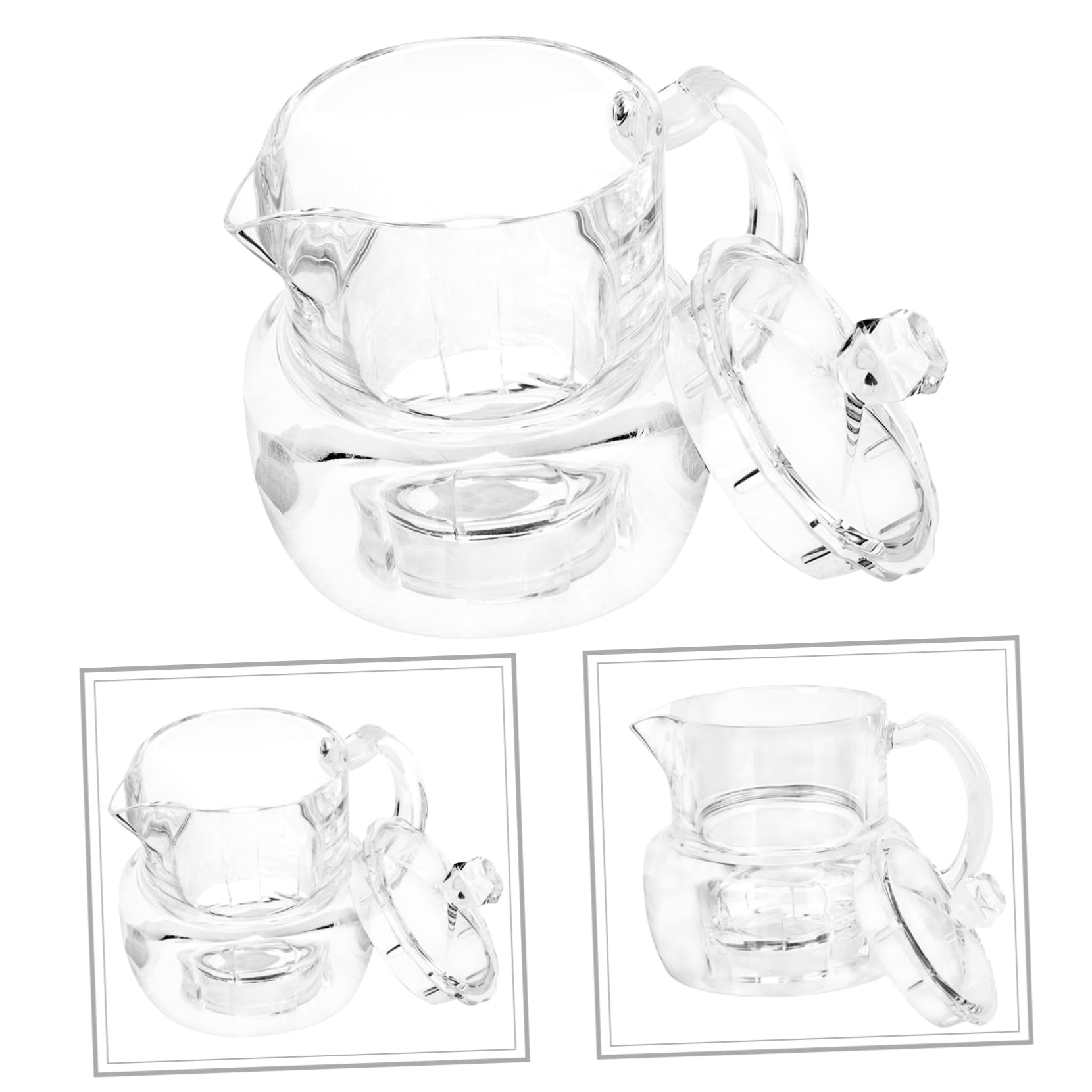 BESTYASH Elegant Honey Dispenser Acrylic Honey Jar Lids Pot for Kitchen Cafe Decor