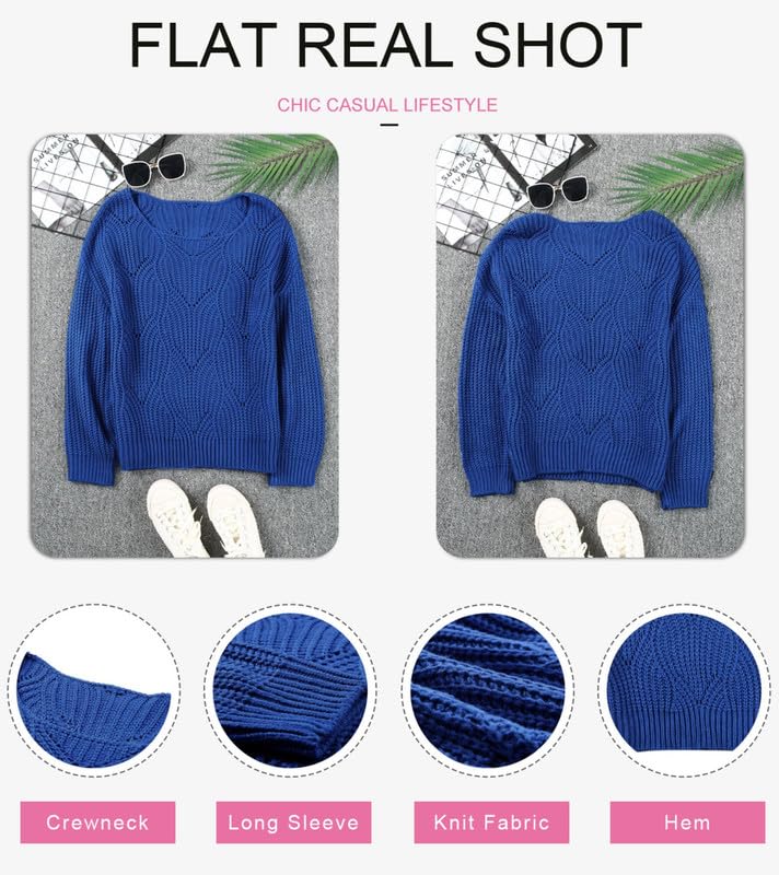 Image of Dokotoo Womens Sweaters 2026 Cute Elegant Hollow Cable Knit Tops | Drop One Shoulder,Soft,Crochet,Chunky,Autumn Winter Fall,Cozy,Long Sleeve,Trendy Clothes,Outerwear
