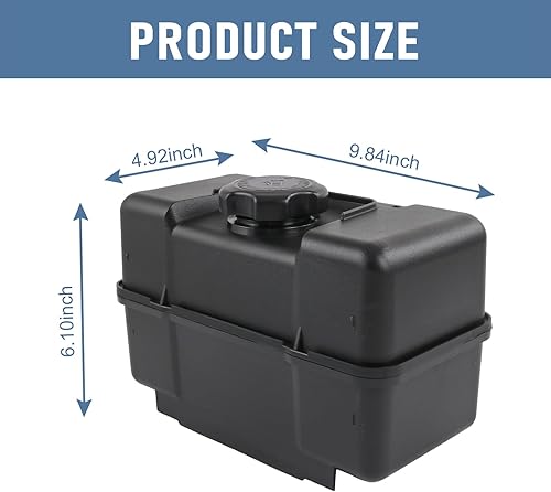 Miniatura 5 de 691993 Depósito de combustible de plástico de 4 cuartos de galón con tapa y válvula de cierre de repuesto para montaje remoto B&S compatible con