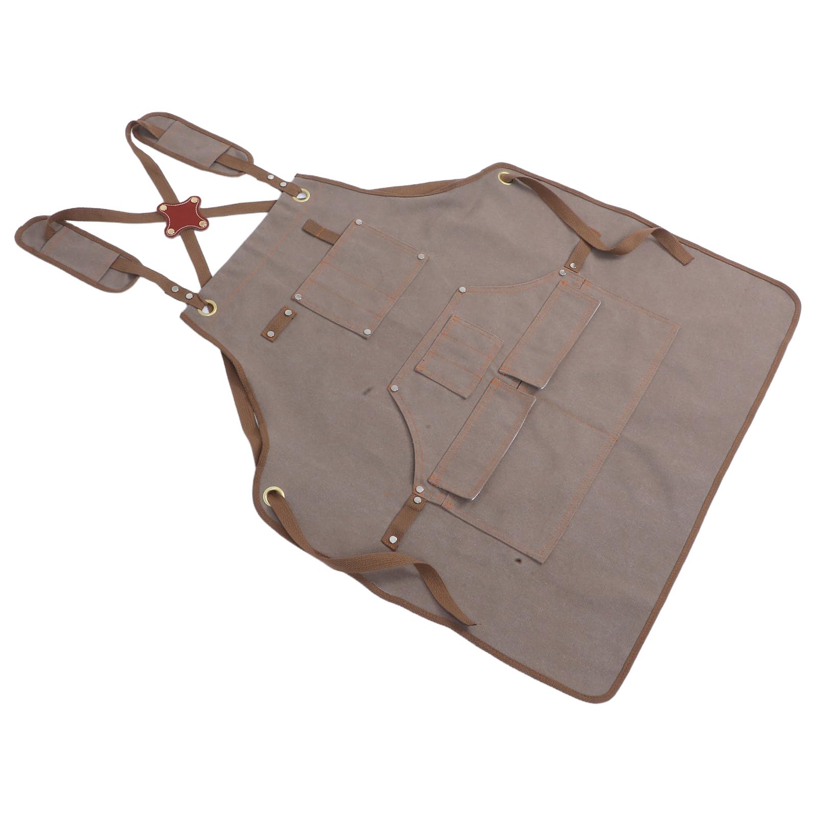 Delantal de Lona Ajustable con Bolsillos para Taller, Jardín y Cocina