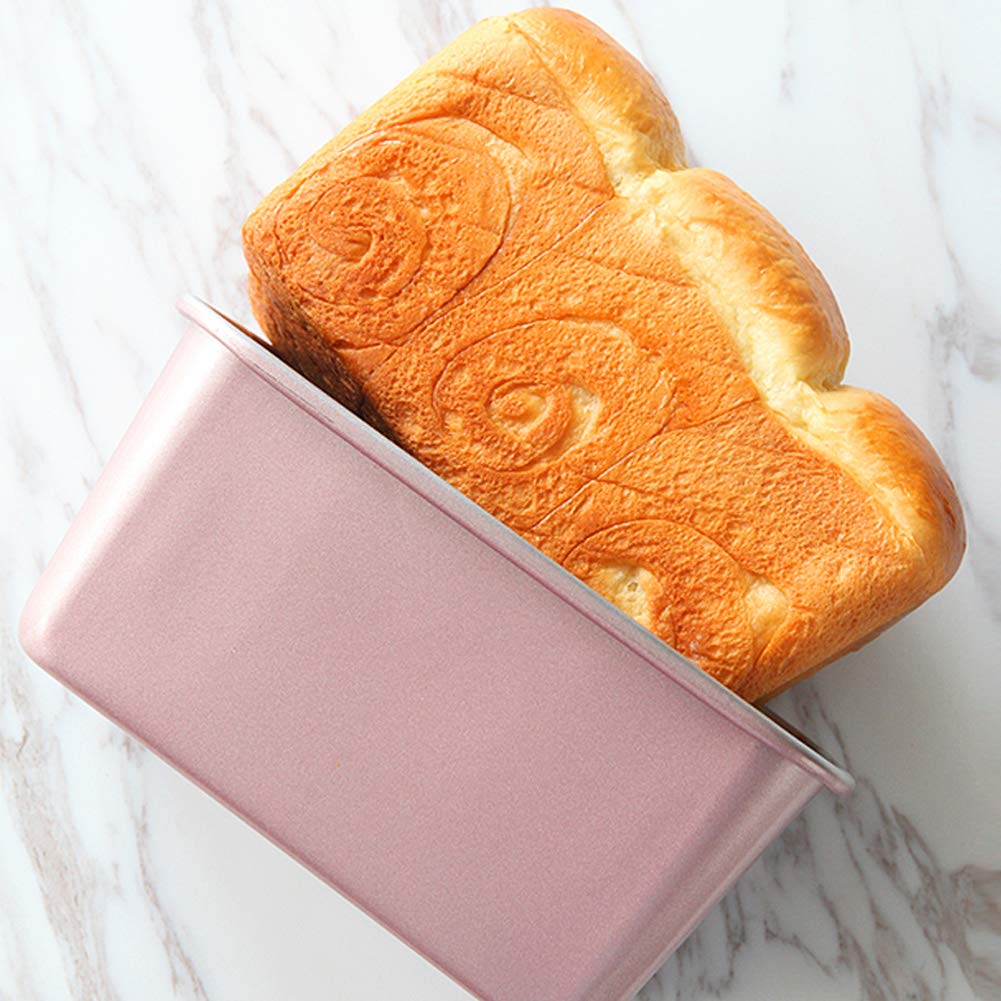 Molde Para Pan Antiadherente De Oro Rosa, Moldes Para Pan Duraderos Para Hornear Masa Madre Casera Y Pastel De Carne, Moldes Para Hornear Al Horno Para Poundcake (2)