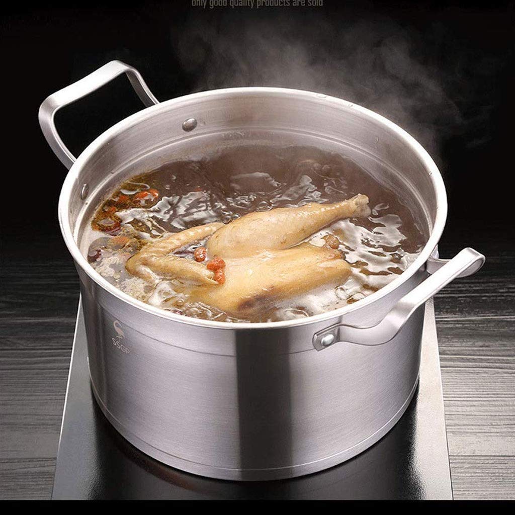 Set per Cottura A Vapore, Piano Cottura A Induzione di Grande capacità con Struttura Avanzata E Manico Resistente al Calore, Vaporiera A 3 Strati, Pentola per Z