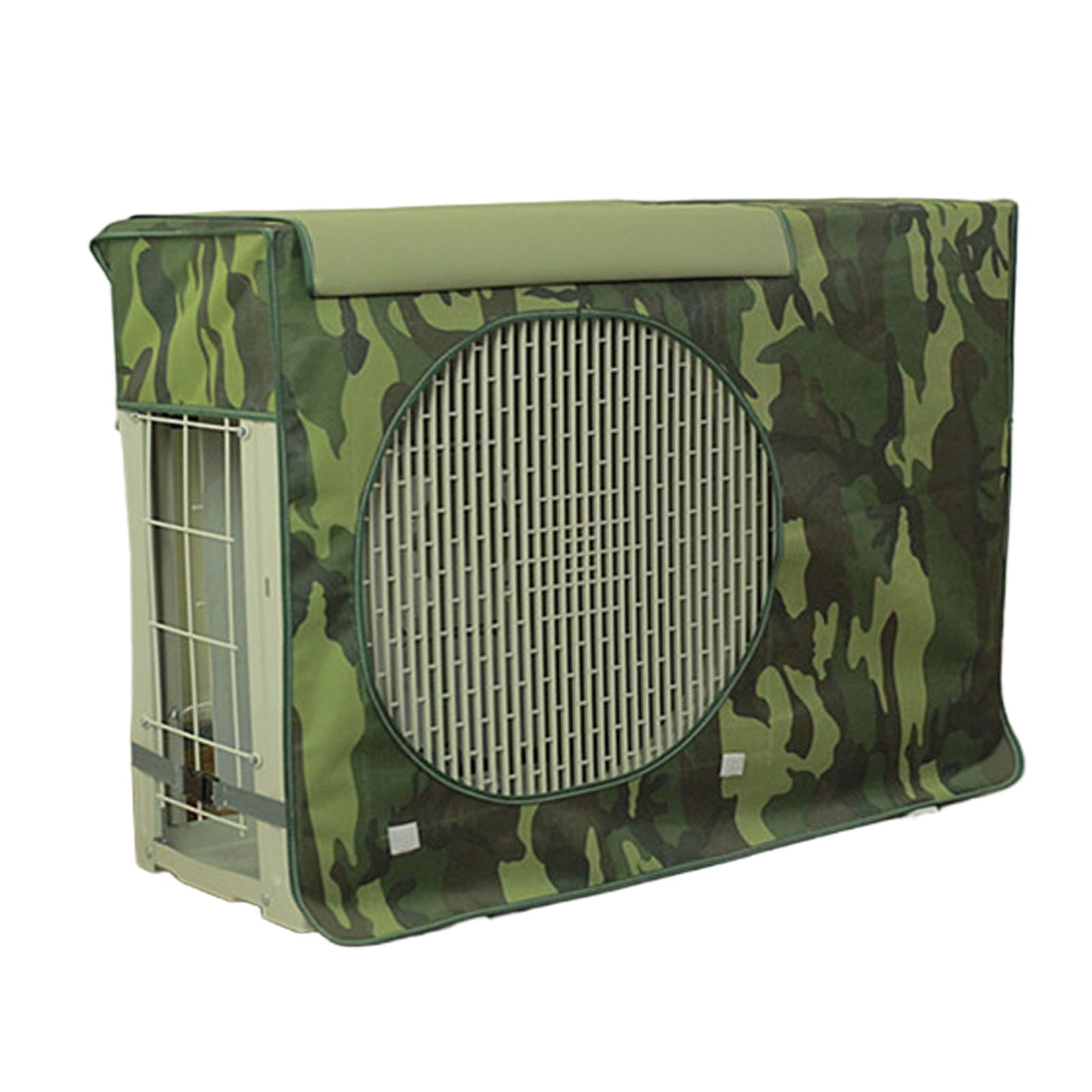 Copricondizionatore per Esterno in Tessuto Oxford, Protezione Solare e Copertura Impermeabile per Copri Condizionatore da Esterno, Rinforzato con due Elastici(Green,86x33x56cm)