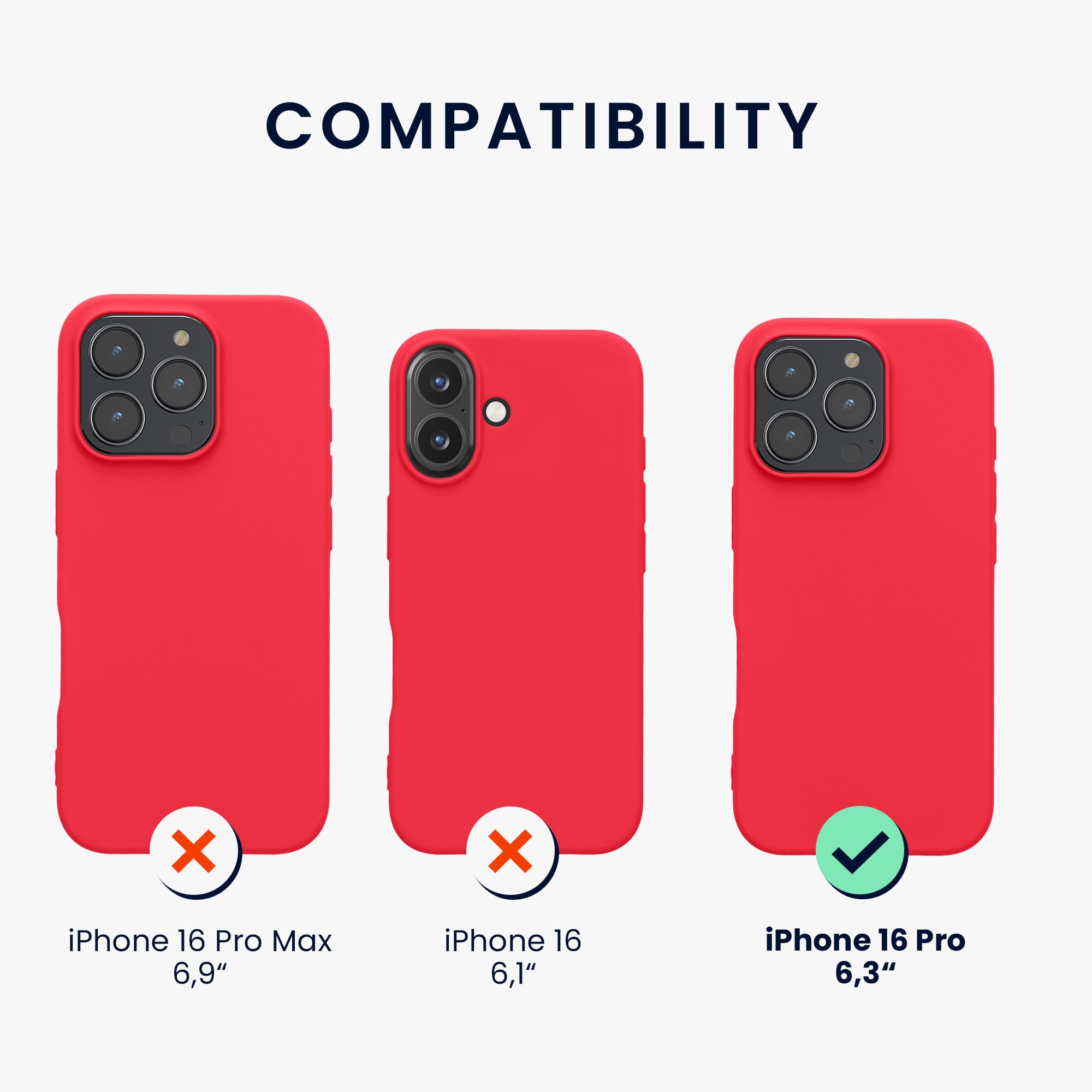 kwmobile Case for Apple iPhone 16 Pro Case - Soft Cover - Shockproof TPU Material - Wireless Charging - Neon Pink - Image 2
