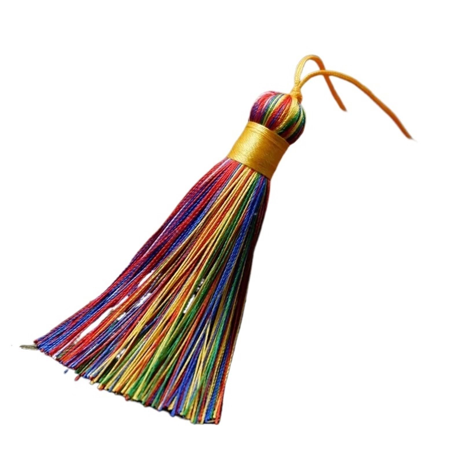 Handmade Silky Tassels 8cm with Loop for Jewelry Keychain DIY