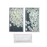 120pcs Temporary False Tooth Crown Kit for Anterior Posterior, with Moldable Fake Teeth Thermal Fitting Beads