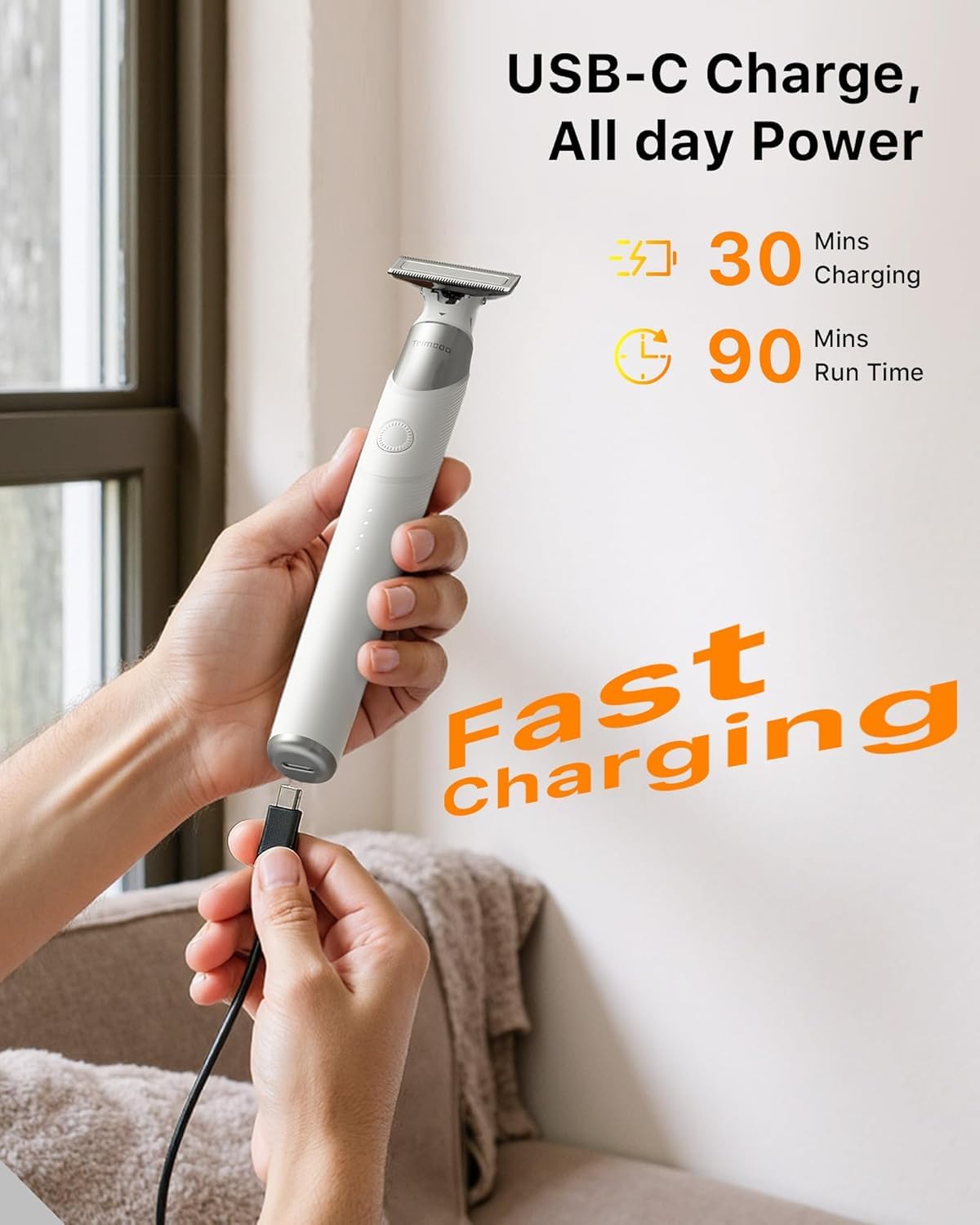 [2025 aggiornato] Kit per barba e peli del naso, [All-in-one] pettine rotante 12 in 1, rasoio elettrico da viaggio per capelli, da uomo, ricarica rapida USB-C, rasoio indolore impermeabile, bagnato