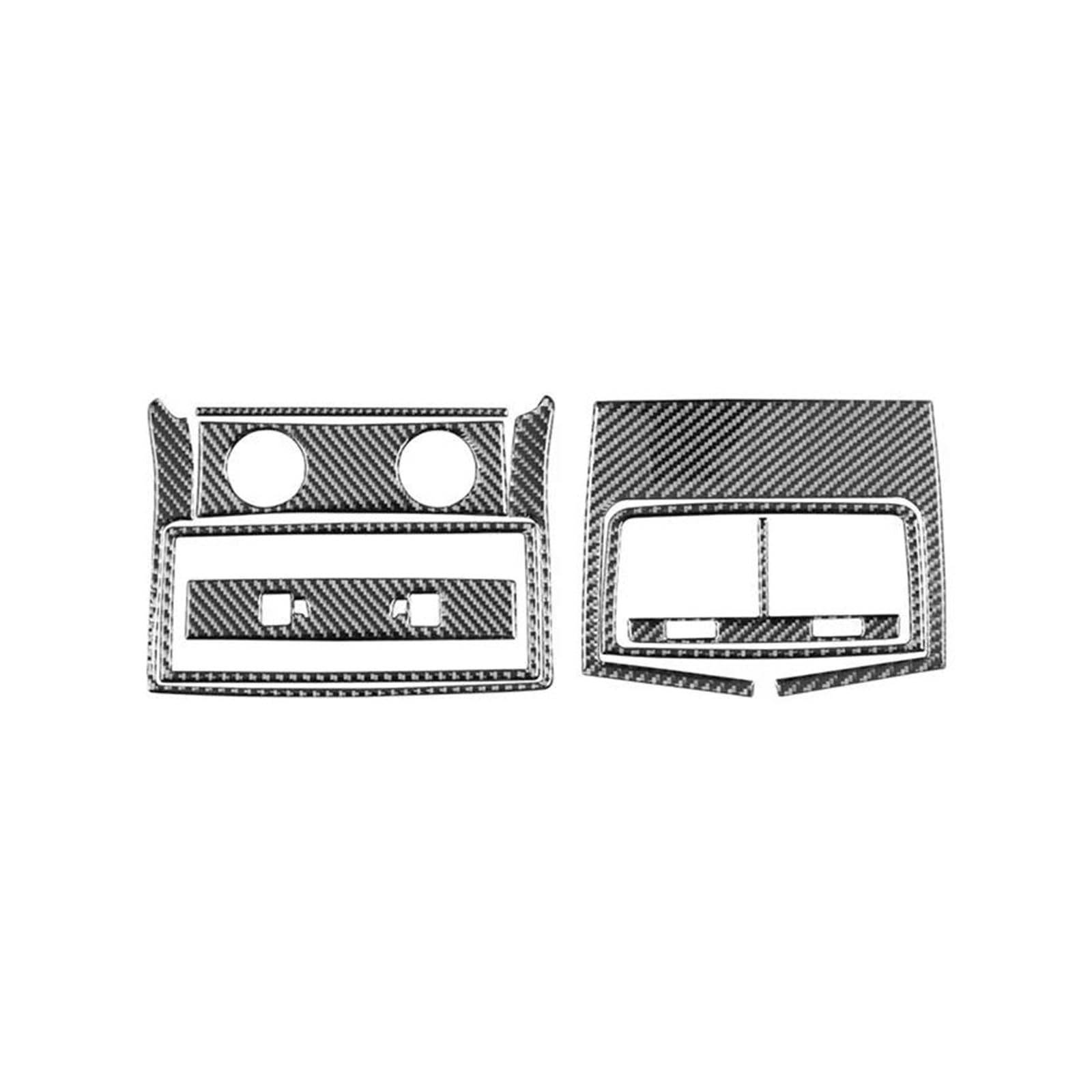 decoraciones interiores coche Rejillas de ventilación traseras para coche, marco salida aire, pegatina decorativa, accesorios interiores para Q7 2007-2015