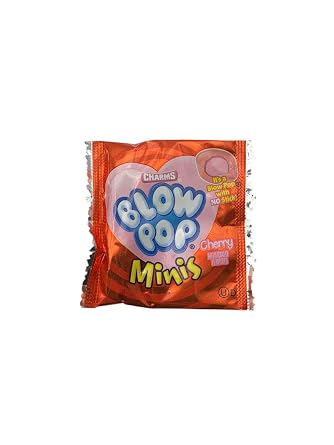 Charms Valentines Day Blow Pops - Cherry Flavor - Valentines Exchange Pack - Mini Lollipop Suckers with No Sticks - Individually Wrapped for Valentines Day, Parties, Movie Nights & Birthdays 1 lbs