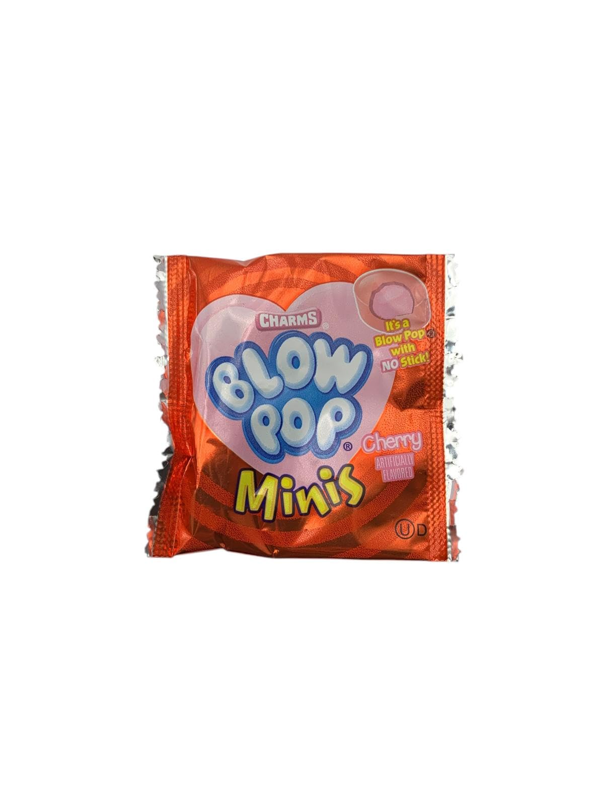 Charms Valentines Day Blow Pops - Cherry Flavor - Valentines Exchange Pack - Mini Lollipop Suckers with No Sticks - Individually Wrapped for