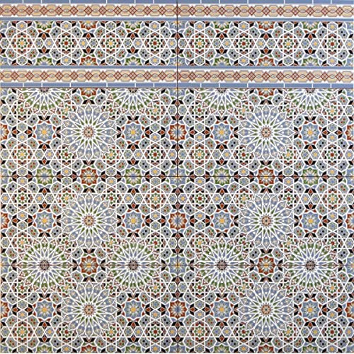 Casa Moro Marokkanische Wand-Fliesen Asni 50x25 cm glänzend mit Endlos...