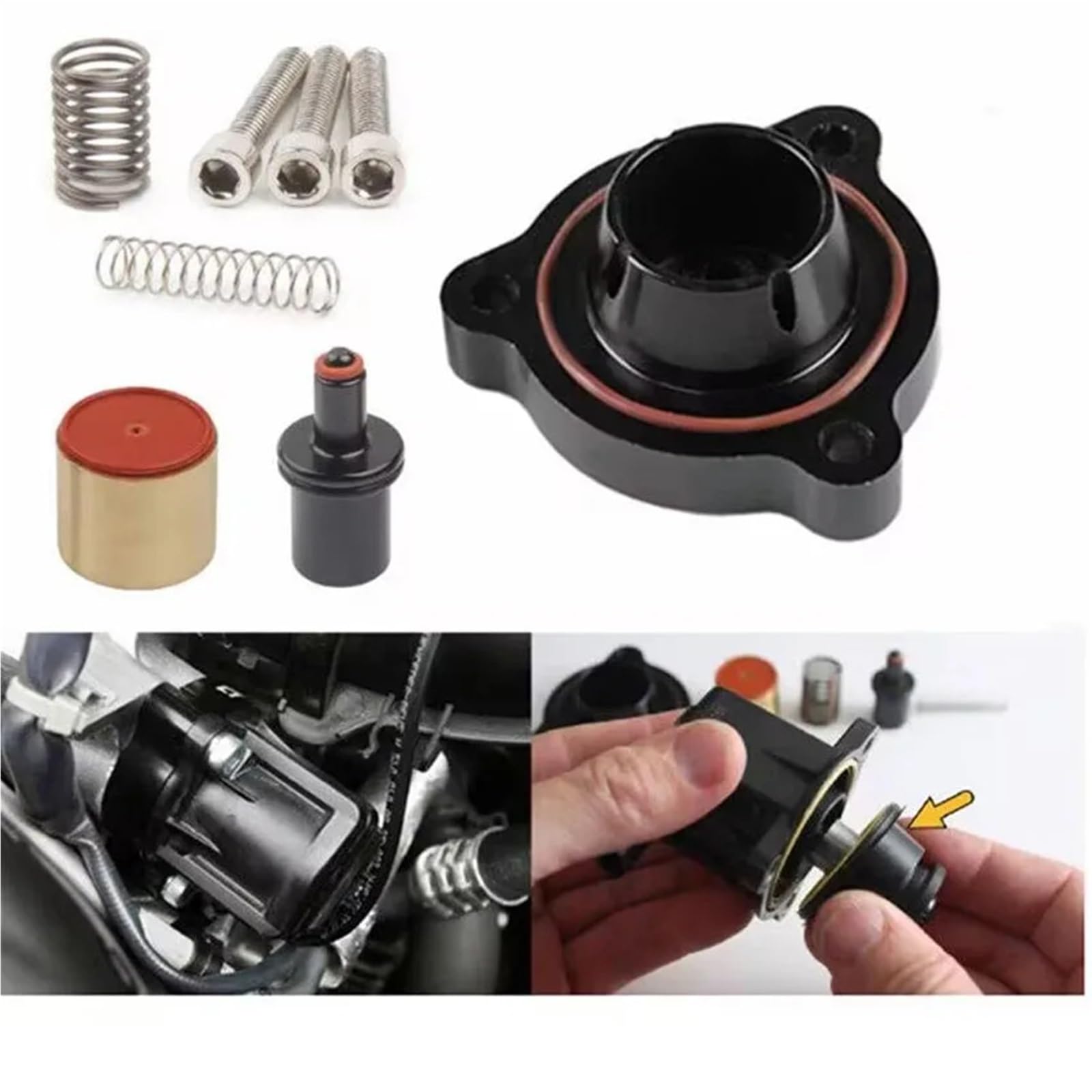 Kit de válvula desviadora, adaptador de válvula de turbocompresor, espaciador, apto para BMW 114i, 116i, 118i, F20 y F21, apto para DODGE Dart válvula desviadora‌ componente automotriz‌