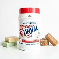 Soda Cáustica Pura 99% 1kg Linhal Desentupidor Potente, Produção de Sabão e Limpeza Profunda