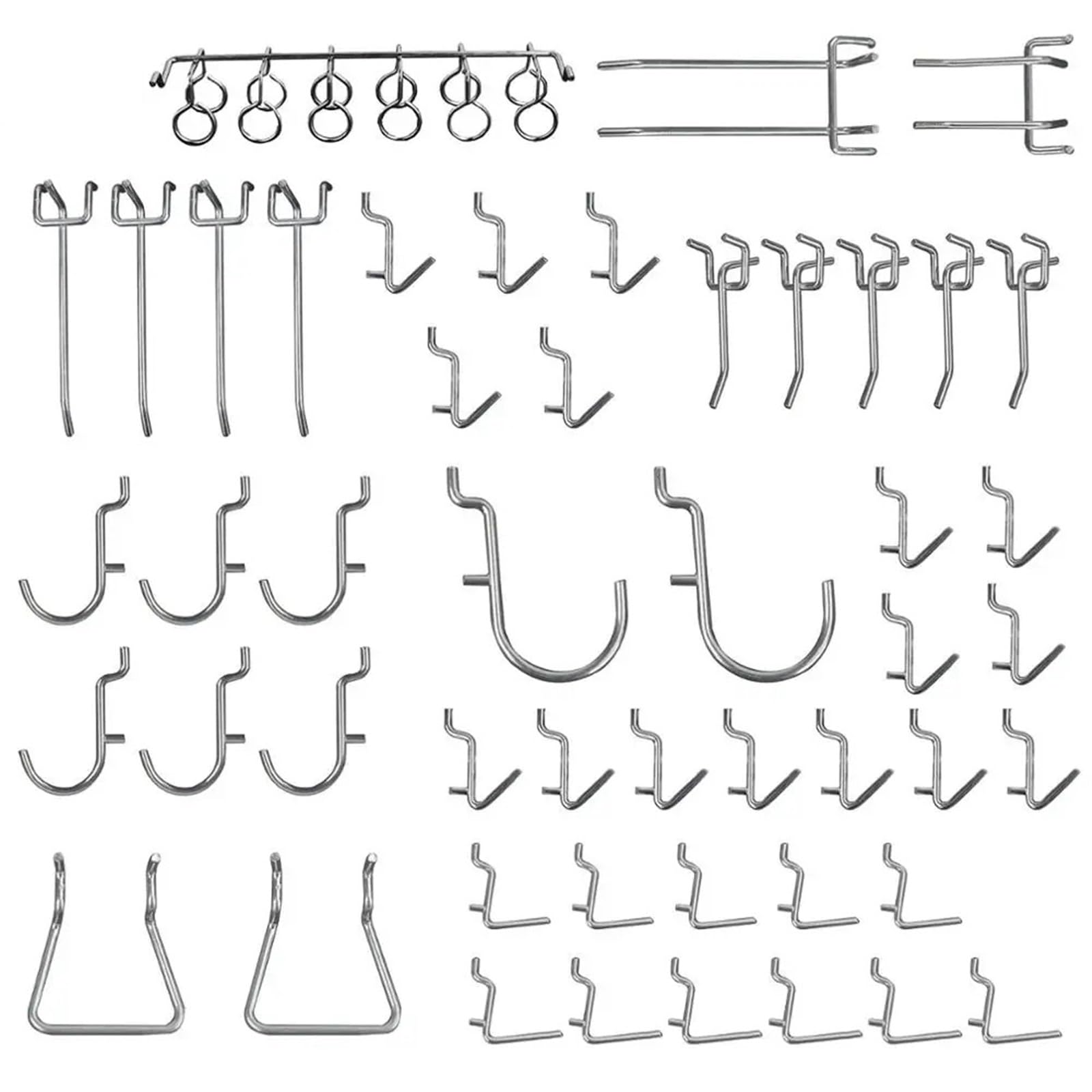Set Di Varietà Di Assortimenti Di Ganci For Pannelli Forati Da 50 Pezzi