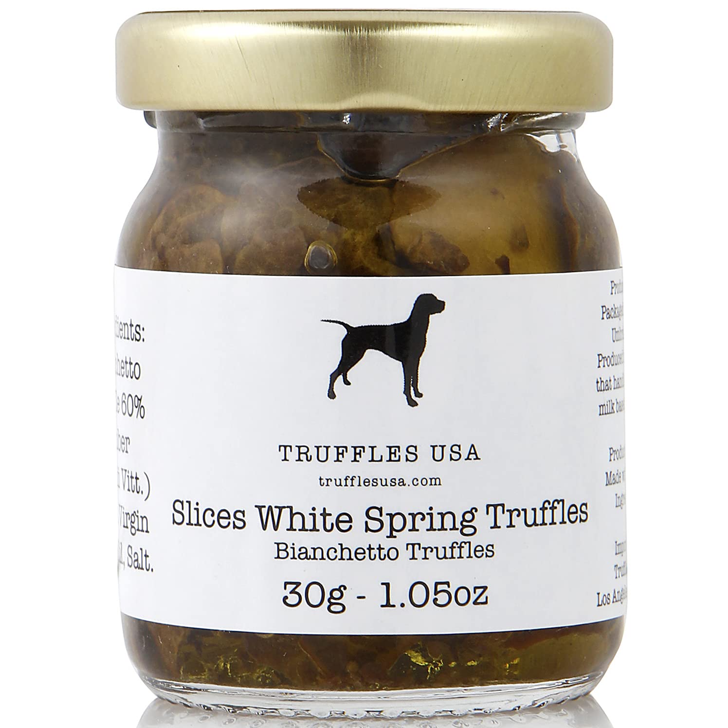 TRUFFLES USA Slices White Spring Truffles 1.05 oz Jar - Imported from Italy - Place it on top of Pasta, Eggs, Chicken, Steak, Vegetables, Bread - Unique Gourmet Recipe
