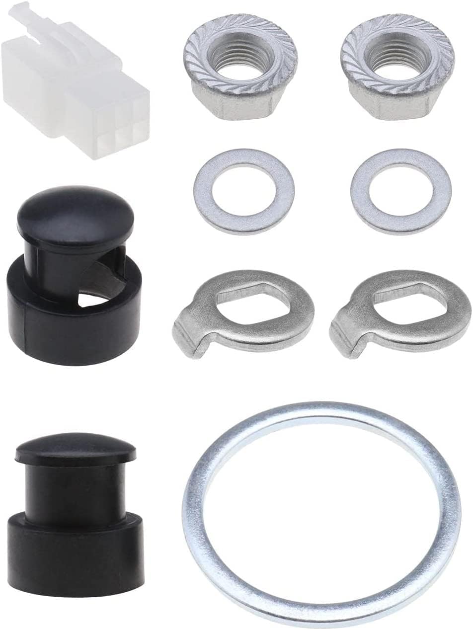 E-Bike Hub Motor Nuts Bike Safety Washers Electric Bicycle Wheel Lock Nuts Motor Axle Bolt Screw Full Set (M12 Shaft)