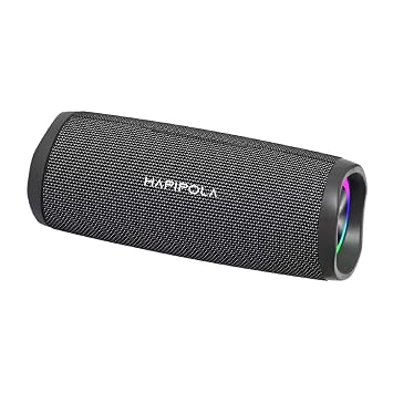 HAPIPOLA Bluetooth Speaker Aqua Nexus | Immersive Audio | Good Bass | 10+ Hours Playback | USB Input | RGB Lights | Portable | Type c Charging | Built in mic | dustproof | handfree Calling Waterproof