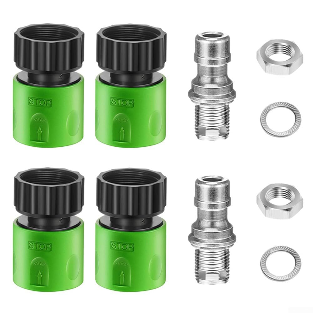 Lawn Mower Deck Wash Kit with Quick Connect Adapters for Riding Mowers, String Trimmers, Snow Blowers - 4 Connectors, 2 Nozzles, 2 Blades, 2 Nuts