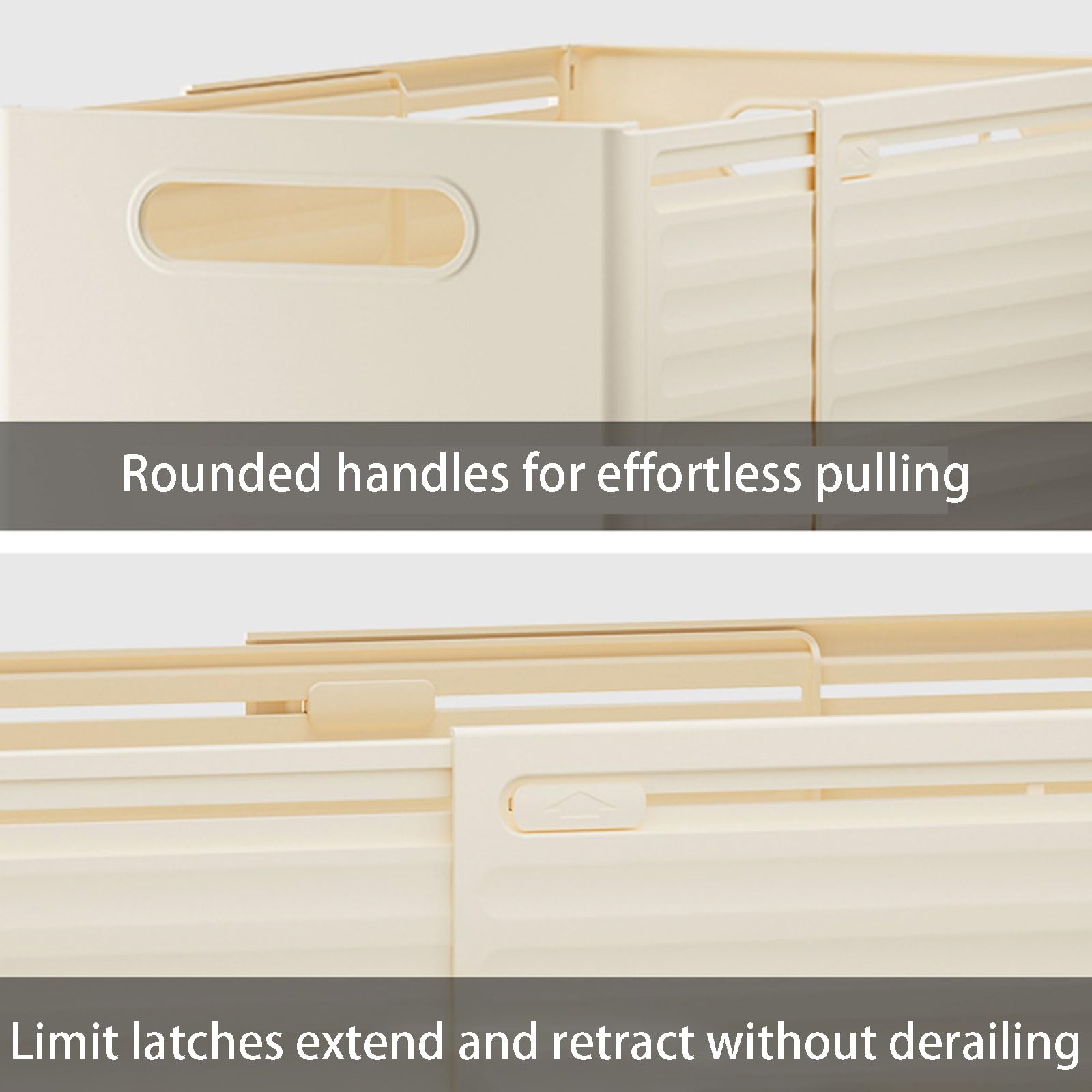 Cajas Plegables De Plástico PP para Organizar, Apilables para Organizar La Despensa De La Cocina con Separadores Móviles para El Dormitorio, La Cocina y El Baño