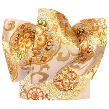 絲屋善創 西陣織 袋帯 花文様 金糸 未使用品 正絹 六通 Q407 絲屋善創 西陣織 袋帯 花文様 金糸 未使用品 正絹 六通 Q407
