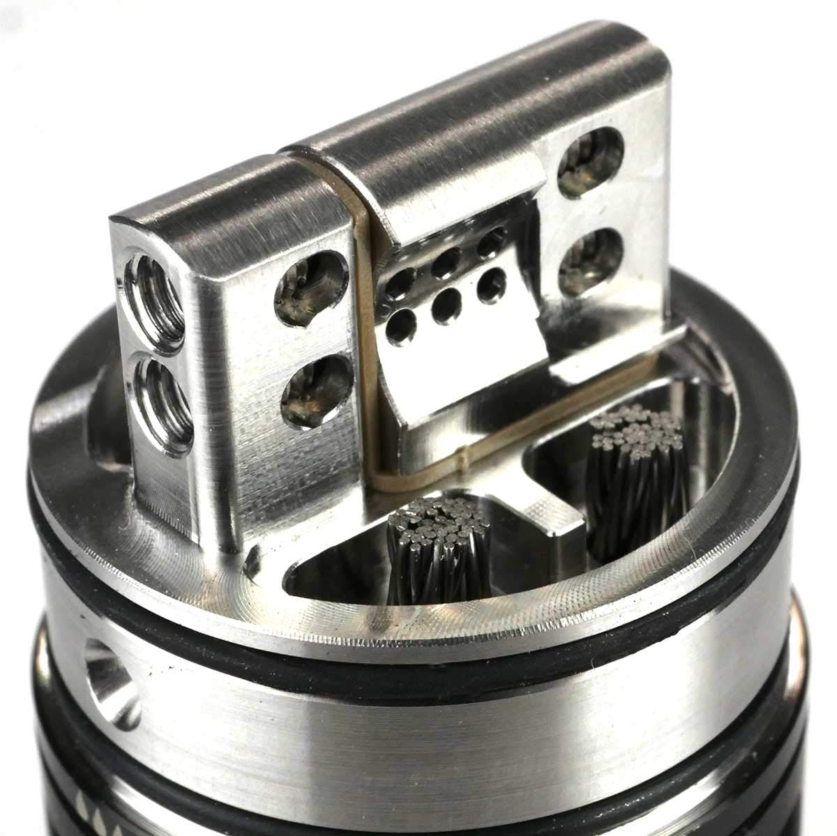 VapeFly Brunhilde RTA Clearomizer 8 ml, Durchmesser 25 mm, Verdampfer für e-Zigarette, gunmetal