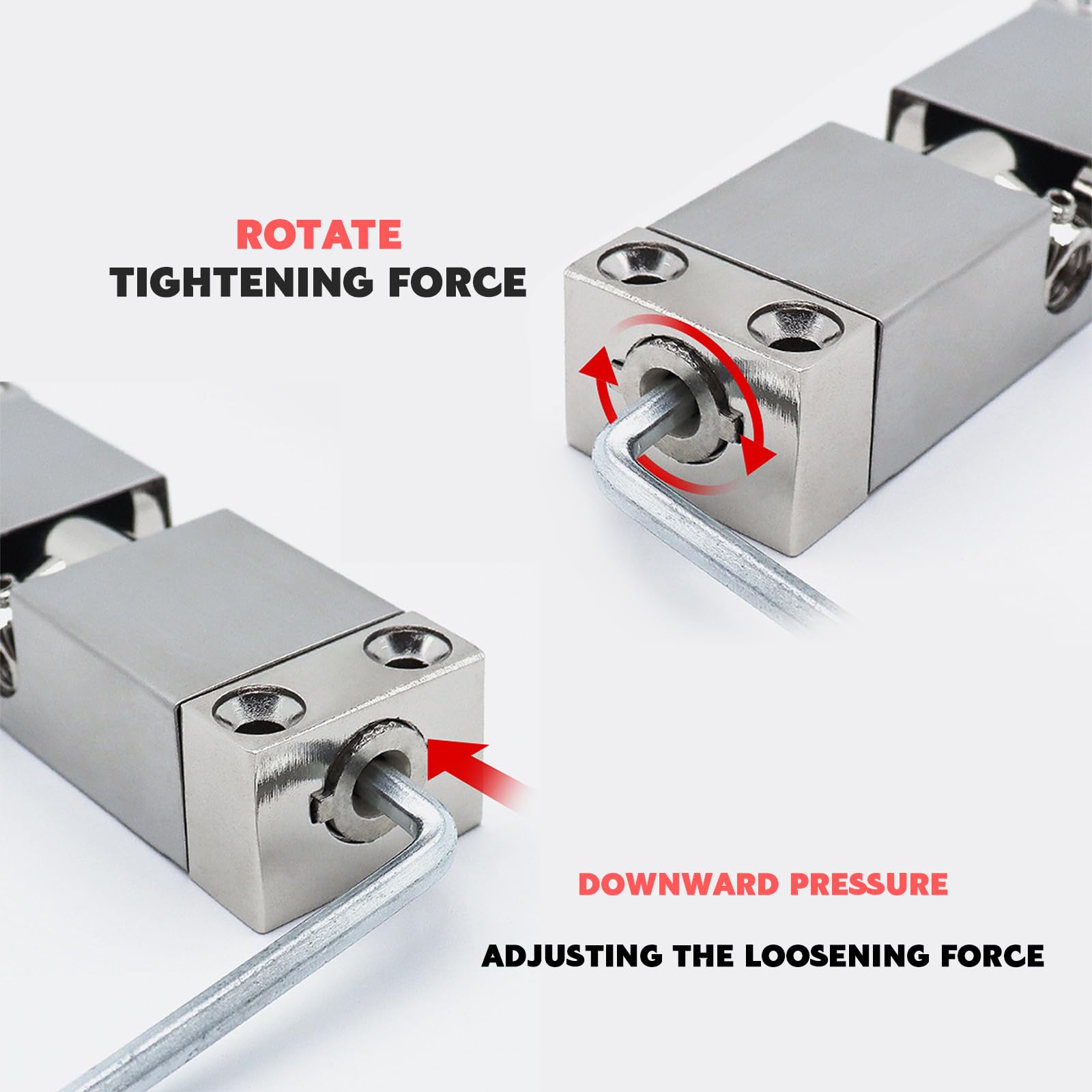 Chiudiporta Automatico 2 Pezzi | Regolabile | Per Porte Fino A 40kg | Con Viti | Per Casa/Ufficio - Foto 3