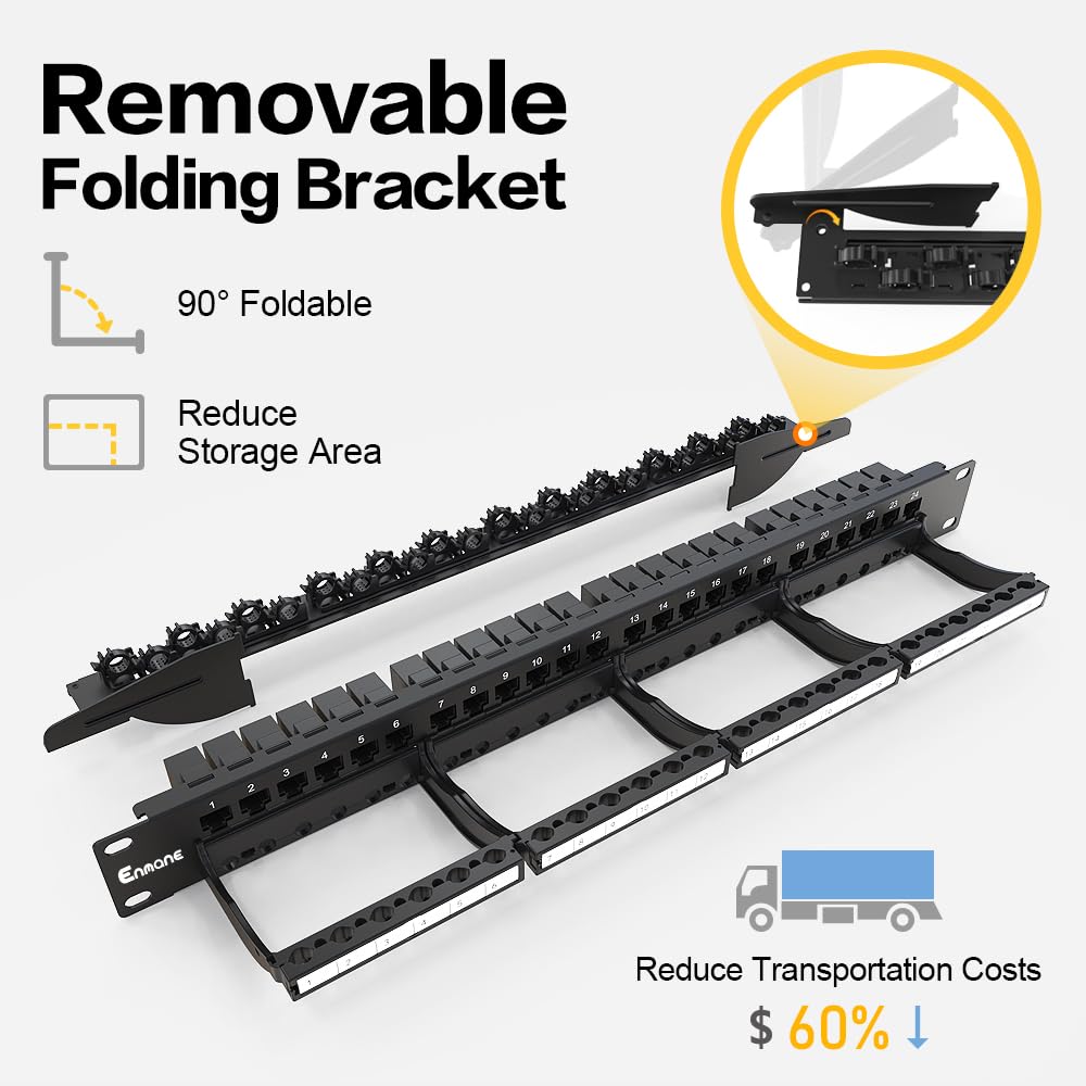 Snapklik.com : Enmane 24 Port Patch Panel RJ45 Patch Panel CAT6a ...