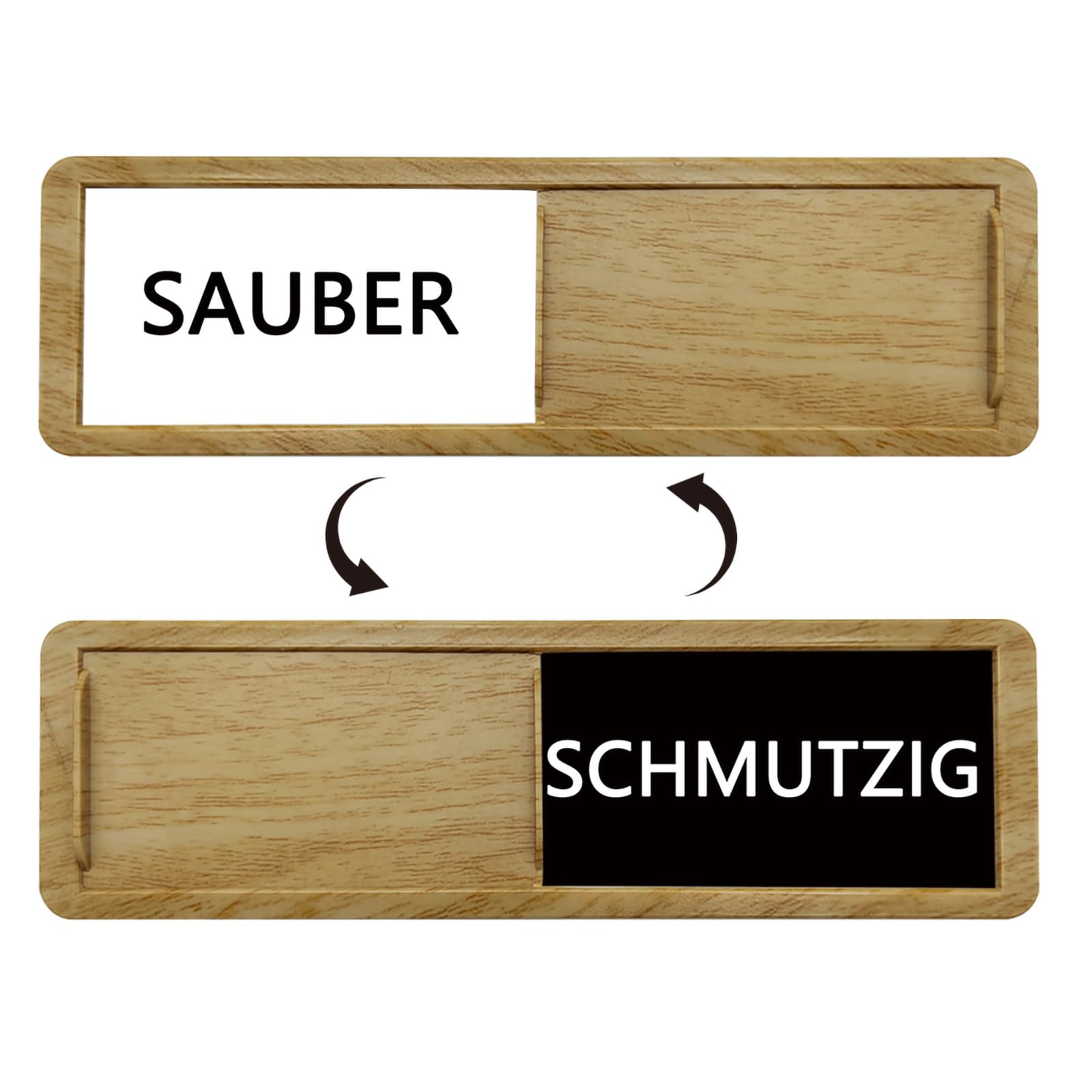 2tlg. Schiebeschild Geschirrspüler Magnet-Schild Sauber/Schm