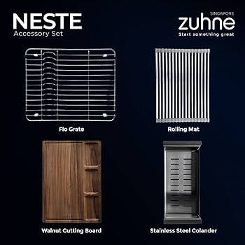 UN —under nest— Neste Undermount Kitchen Sink Workstation and Accessories