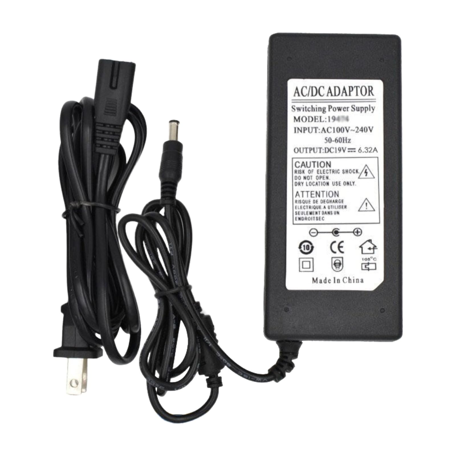 Adaptateur 19V 6.32A haute performance avec un long câble de 2m