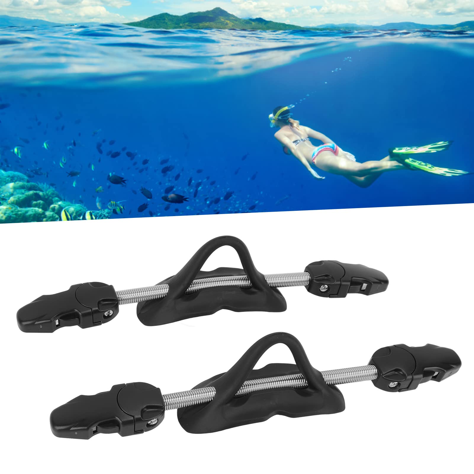 Sangle De Palmes De Plongée - Caoutchouc Ajustable, Boucles Rapides - Pour Snorkeling & Piscine