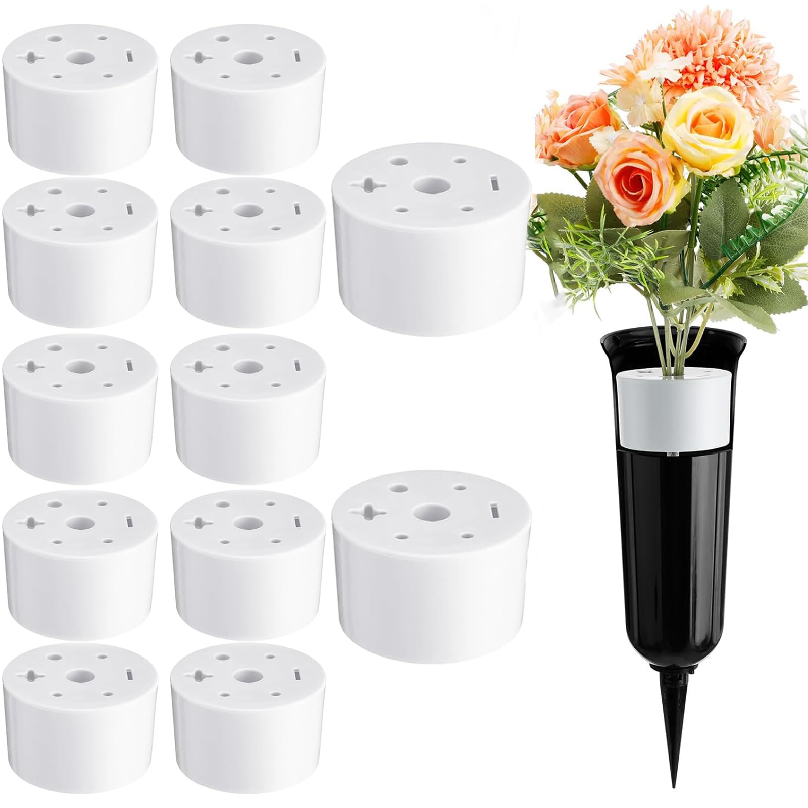 12 Pack Flower Arrangement Holder Spiral Ikebana Stem Holder Flower Bouquet Holder Flower Frogs for Arrangements Vase Spiral Stem Holder for Flowers bouquet twister