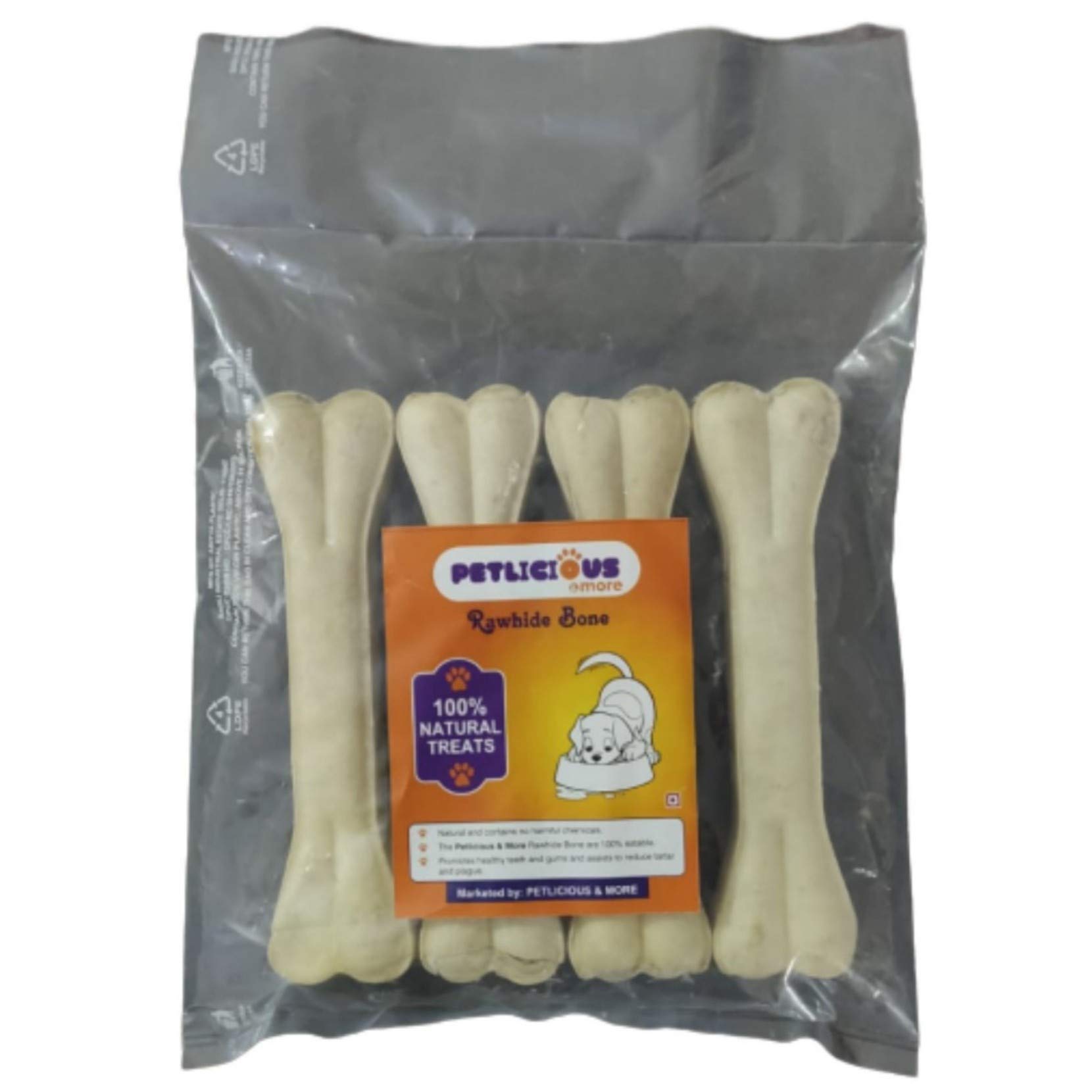 Petlicious & More Rawhide Bones For Dogs 8 Inch Pressed Bones For Dogs Calcium Bone Dog Bones Chew Bones For Puppy Calcium Treat For Dogs Puppy Treat (Pack Of 4). (B07Y8HP4JY) Amazon Price History, Amazon Price Tracker