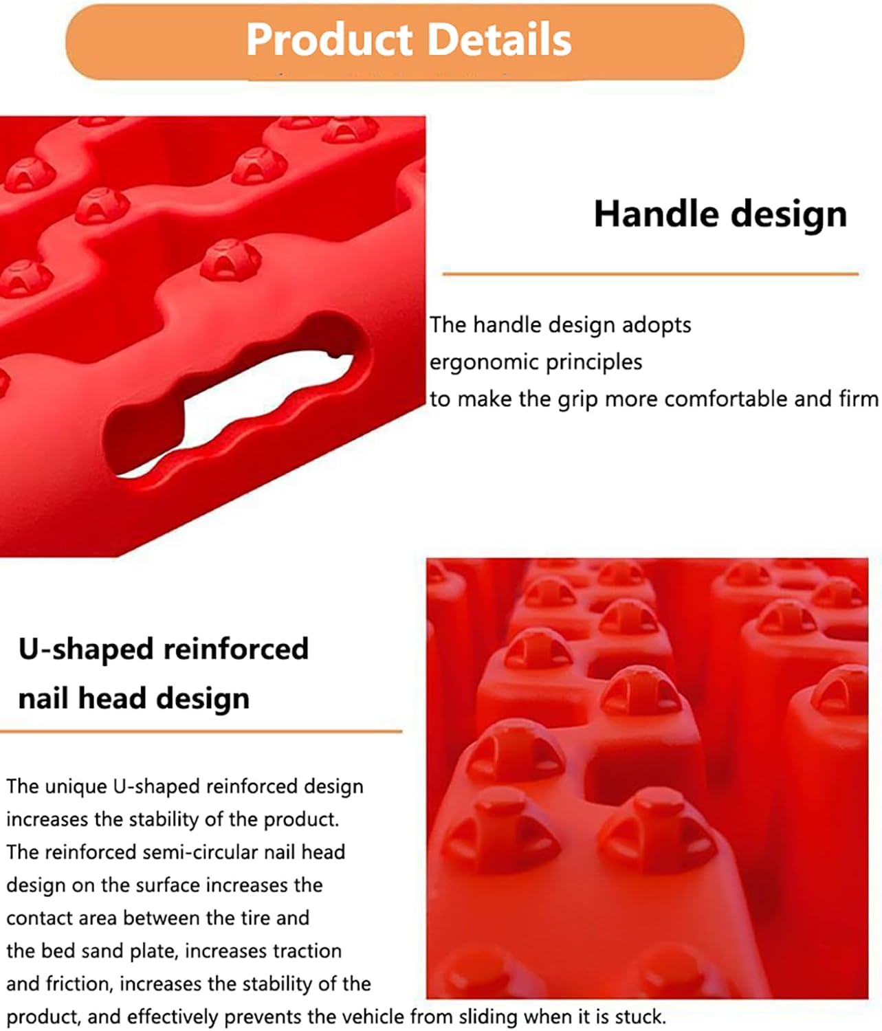 Off-Road Recovery Traction Boards for 4WD - Sand, Mud, Snow Tire Tracks - Emergency Traction Pads for Off-Roading, Vehicle Recovery & Adventure - Durable & Lightweight