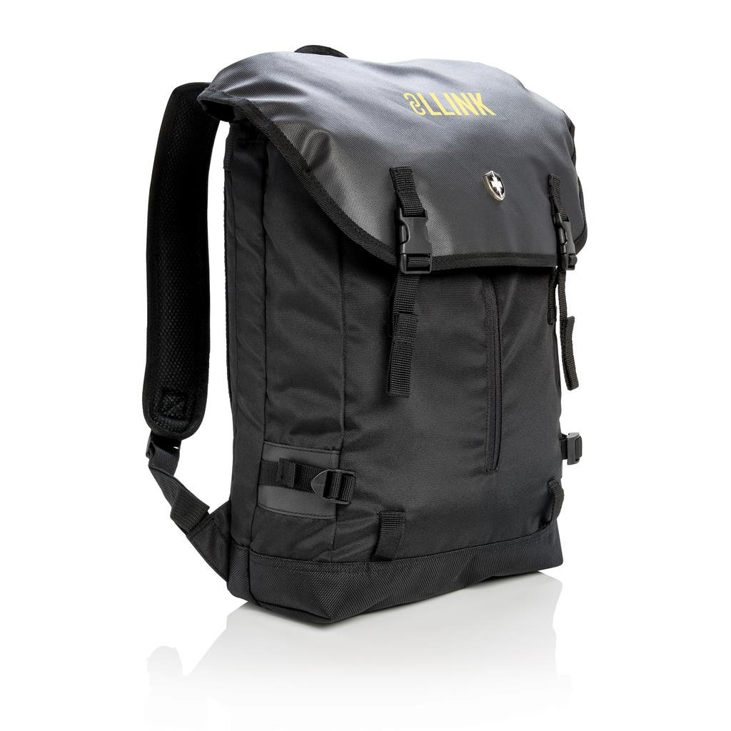 Swiss Peak Mochila Para Portátil 17” Deluxe Zaino Casual, 45 cm, 20 liters, Nero (Negro)